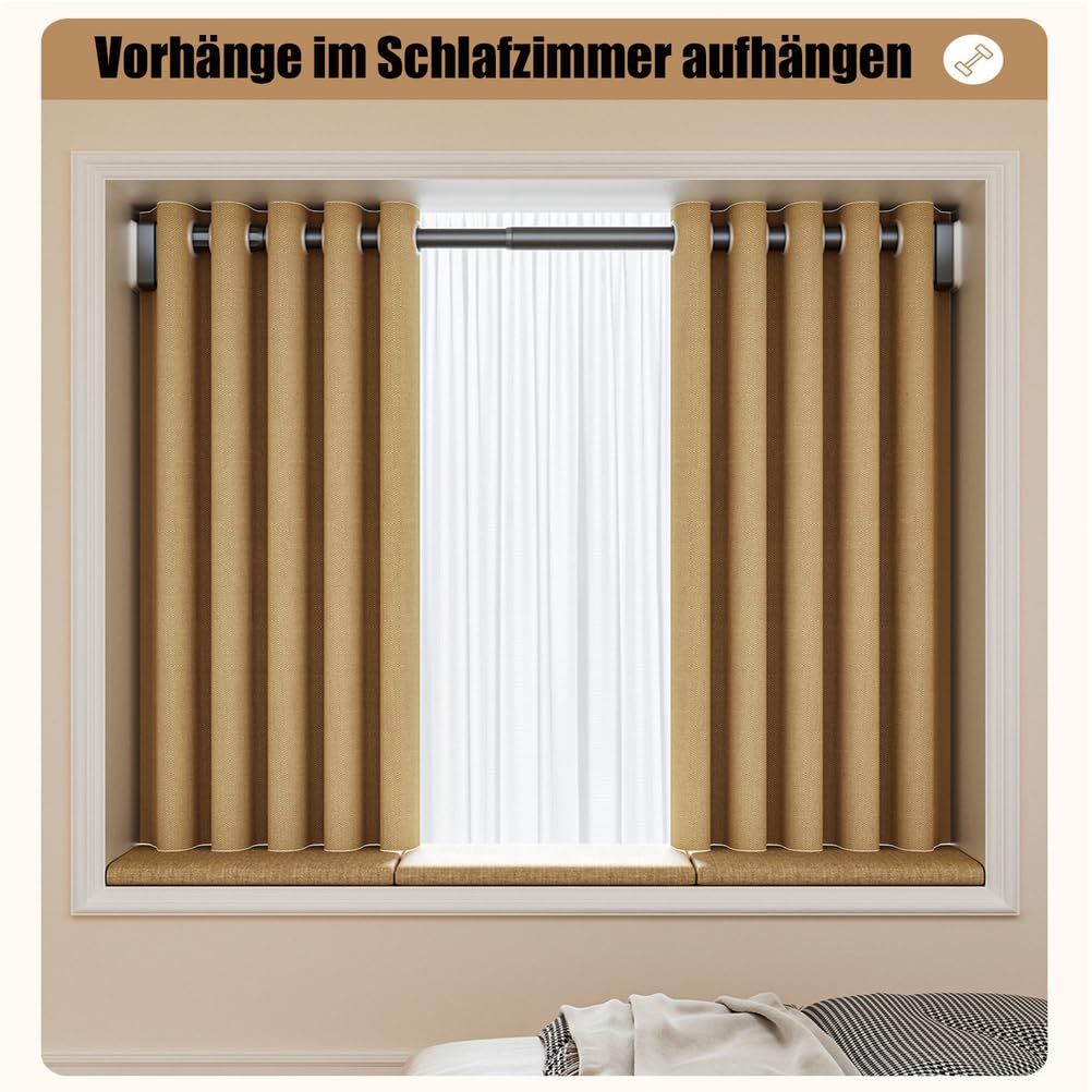 Bastone Tenda Doccia Estensibile Senza Forare, 1 Asta Telescopica a Pressione, Facile da Installare, Antiscivolo, per Bagno, Finestra, Armadio, Balcone,Bianca,70ㅡ120cm