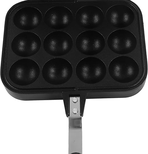 Miniatura 6 de Máquina Takoyaki de 12 agujeros, sartén Takoyaki de doble cara para hornear, sartén antiadherente para parrilla Takoyaki, molde para tartas, máquina