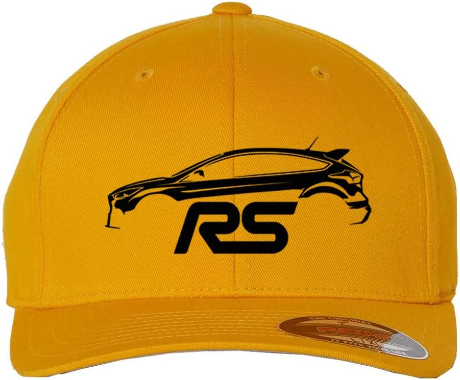 Ford Focus RS Sports Car Flex 6277 Athletic Baseball Fitted Hat Cap