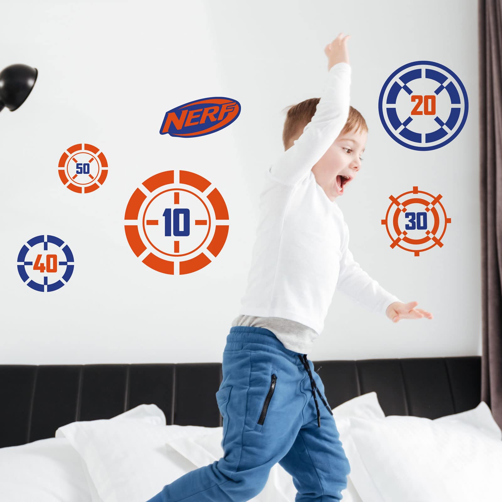 Stickerscape Nerf Wall Stickers (Nerf Targets - Regular Size) | Official Nerf Wall Decal, Nerf Wall Decor | Nerf Themed Bedroom | Easy to Apply, Cleanly Removable