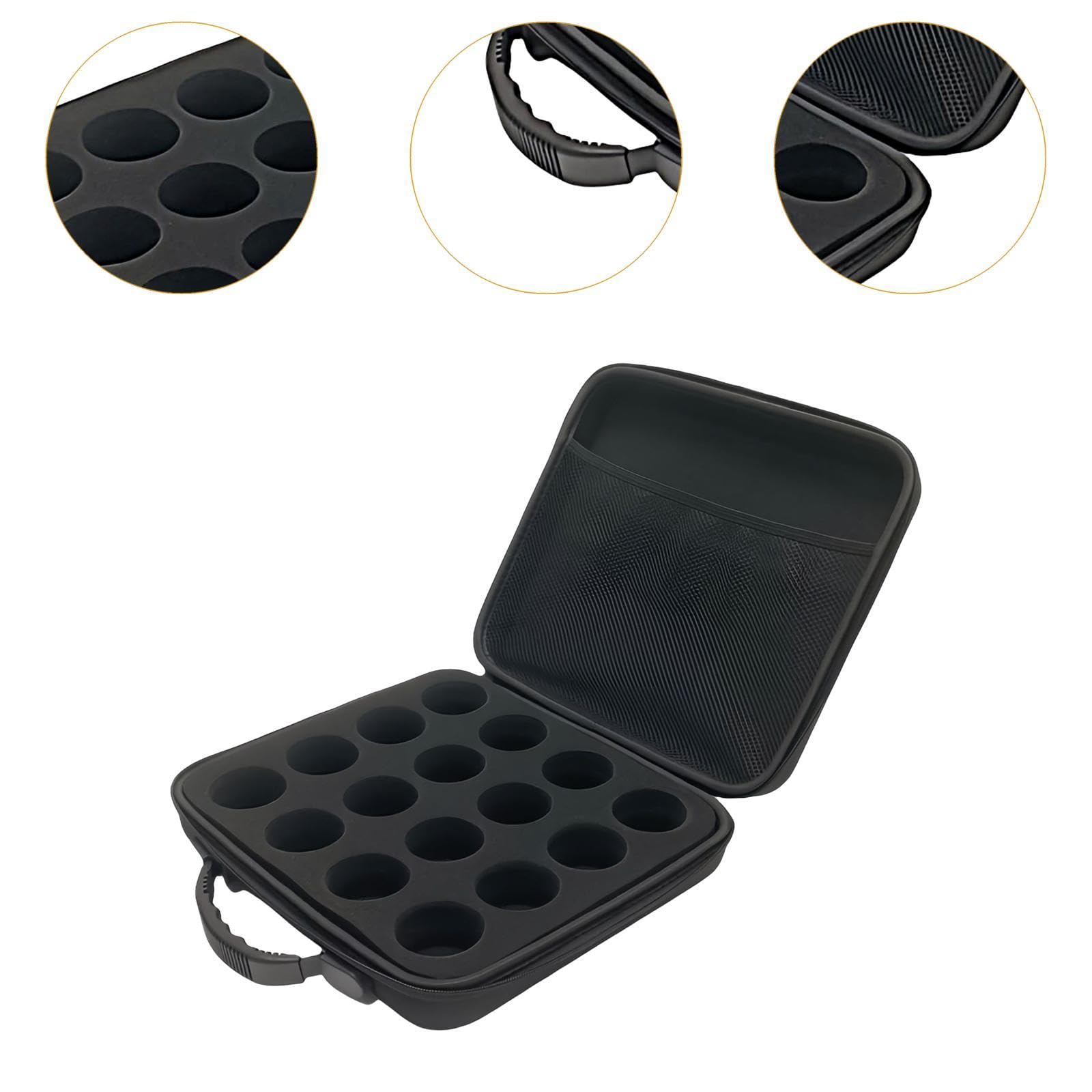 Harilla Estuche de Transporte para Bolas de Billar, Caja de Almacenamiento, Ligero, Cremallera, Acolchado