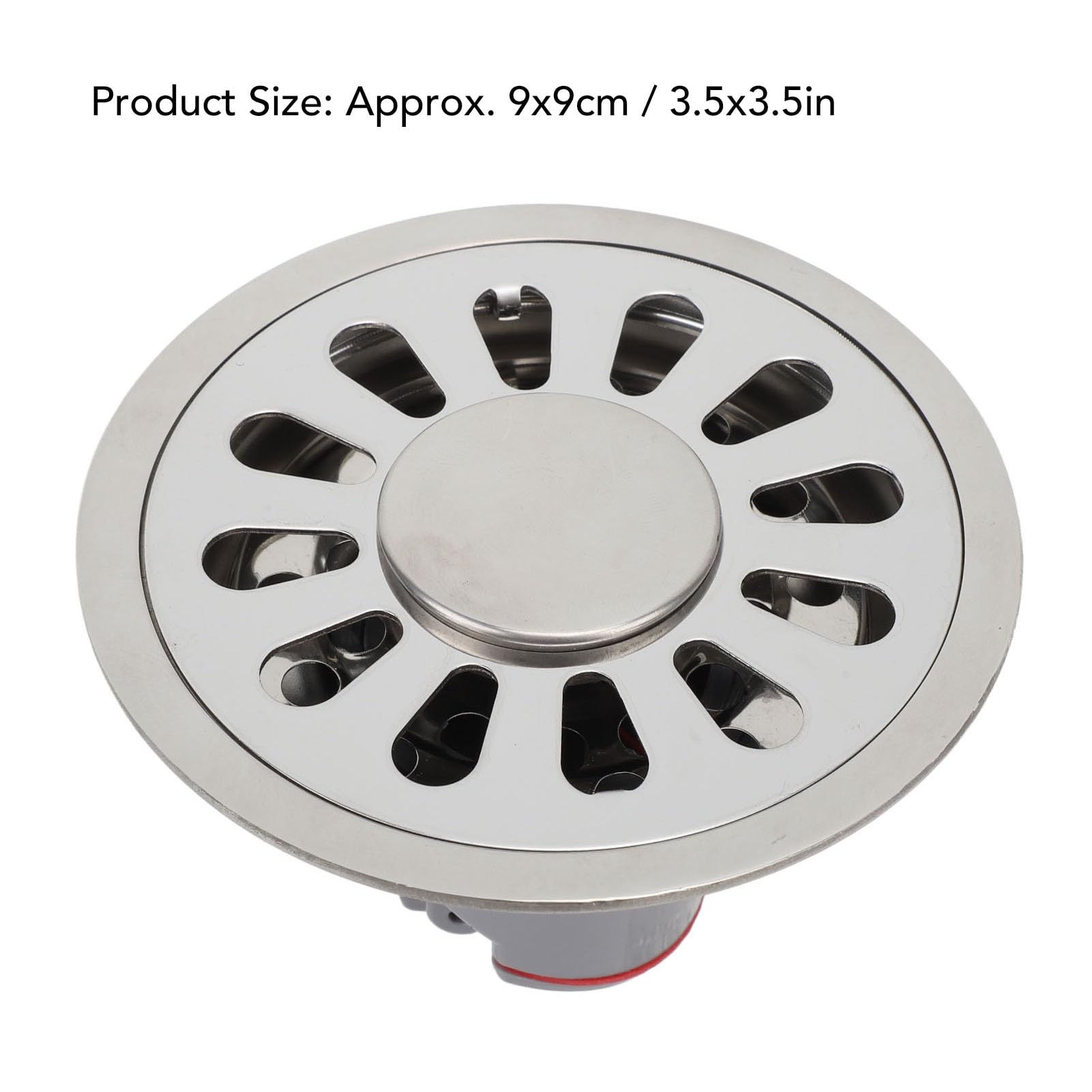 Omabeta Scarico a Pavimento Tondo in Acciaio Inox 304 Antiodore Diametro 9 Cm per Ristrutturazione di Bagno e Balcone