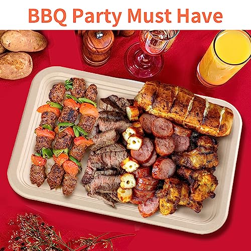 Bloomoon 50 Pack 14 Inch Disposable Food Trays thumb #5