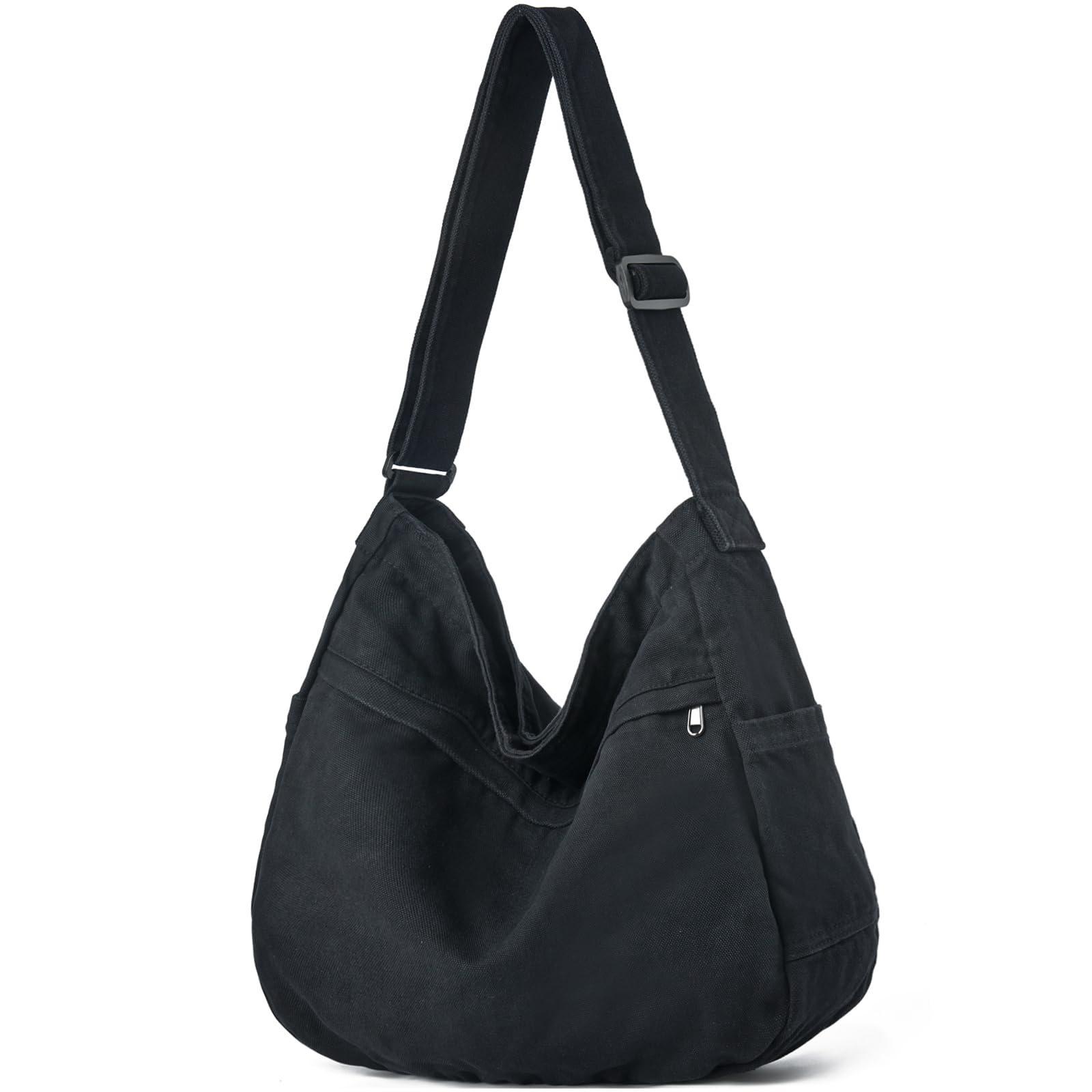 DAINAOTM Canvas Hobo Crossbody Shoulder Tote Bag for Women and Men Large Purse Messenger Bag Travel Work Shopping