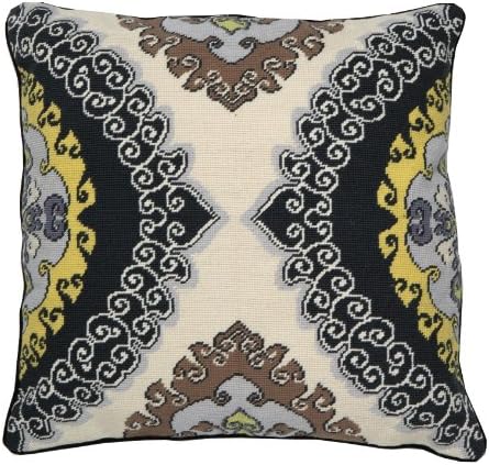 Peking Handicraft Trina Turk Superparadise Down-Filled 20 by 20-Inch Needlepoint Pillow