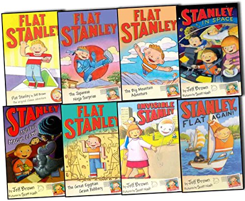 Flat Stanley Collection, 8 books, RRP Â£32.92 (Flat Stanley; Stanley, Flat Again; Invisible Stanley; Stanley in Space; Stanley and the Magic Lamp; The Japanese Ninja Surprise; The Big Mountain Adventure; The Great Egyptian Grave Robbery) (Flat Stanle