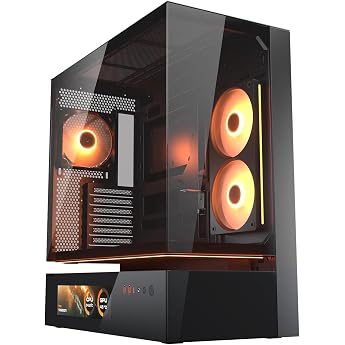 Cougar CFV235   ARGB Gaming Mid Tower Geh use ATX/CEB 270  High Airflow Design 4  ARGB PWM L fter GPU Unterst tzung bis 430 mm USB C Schwarz Vision