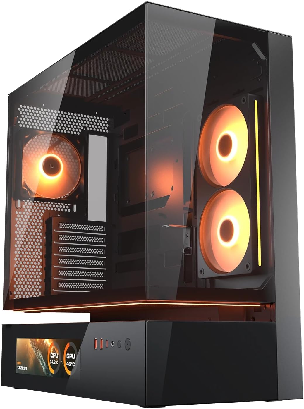 COUGAR CFV235 MidTower ATX, obudowa CEB, obsługa GPU 430 mm, wstępnie zainstalowane wentylatory ARGB PWM 120 mm x 4, dostęp do przepływu powietrza 270°, filtr kurzu, podwójna filtracja magnetyczna