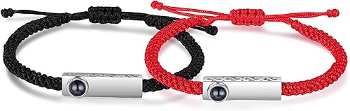 Miniatura 2 de Pulsera personalizada con imagen en el interior, pulseras personalizadas para parejas de proyección de fotos para él y ella, pulseras a juego para