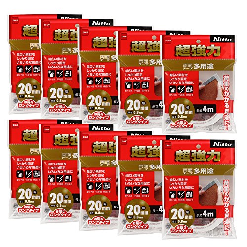 Amazon.co.jp: ニトムズ 超強力両面テープ 多用途 20mm×4m T4543 10巻