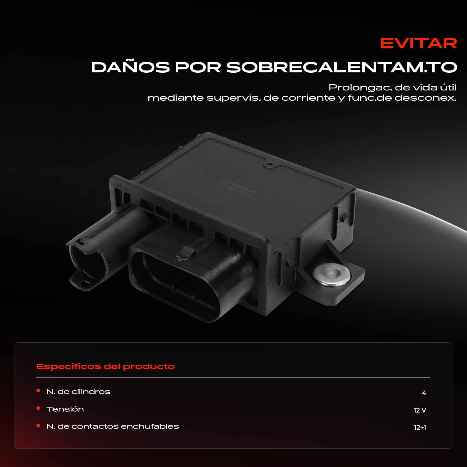 Frankberg Unidad de control de bujías incandescentes 13 Polos 12217801200 | Compatible con: Serie 3 E46, Serie 3 Convertible E46, Serie 3 Coupé E46, Serie 3 Touring E91, Serie 3 E90