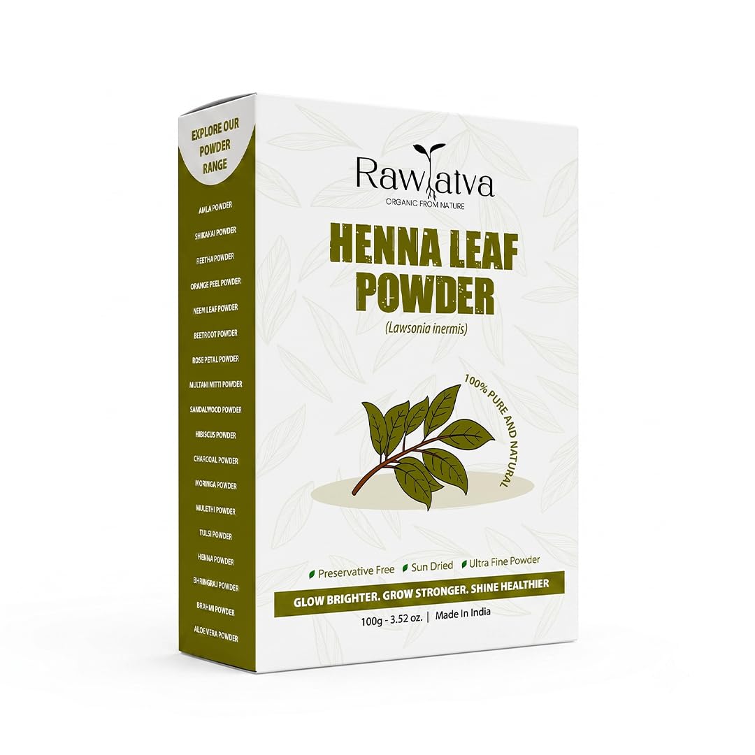 RAWTATVA Natural Henna powder for hair Colour and Growth 100g-picture-17