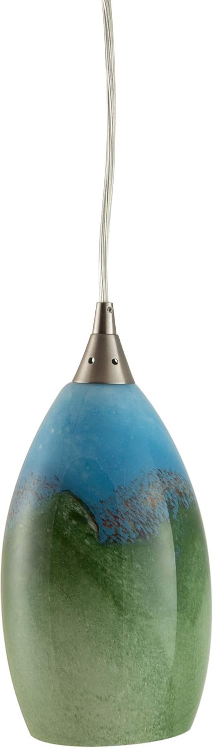 Top Rated Elk 10077/6 Geologic 6 Satin Nickel Pendant Light, 17W X 33D X 10H