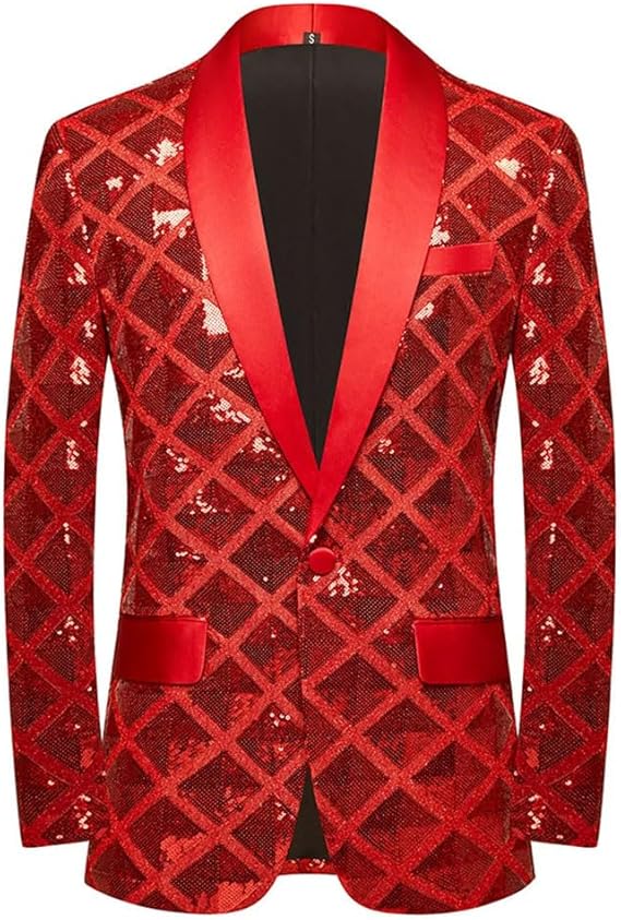 Veste à Paillettes Homme Style Baseball – Pour Fête, Discothèque, Carnaval, Respirante