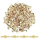 Giantree 200 Stück Mini Brads, Musterklammern Metall Runde Gold/Silber/Farbe Musterklammern rundkopfklammern für Scrapbooking Papier Briefklammern Basteln HandwerkDIY Kunsthandwerk 17 x 8mm (Gold)