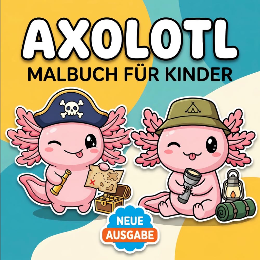 Axolotl Malbuch: Perfekt Für Kinder Und Jugendliche, Die Süße Motive, Einfache Linien Und Entspannende Beschäftigung Lieben