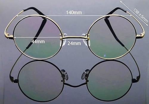 Miniatura 4 de Agstum Marco de gafas ópticas redondas retro de titanio puro 44-24-140