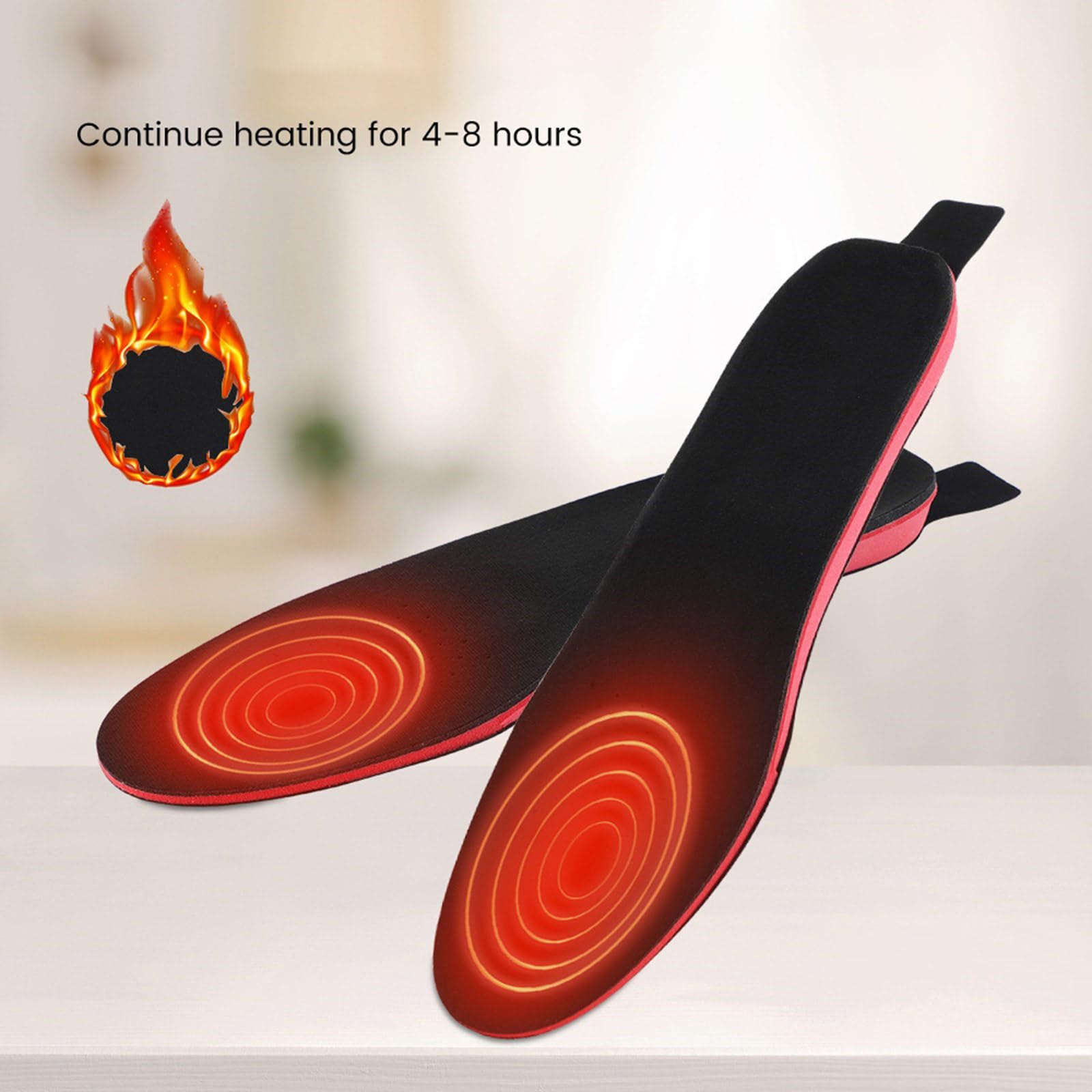 Semelles chauffantes électriques rechargeables USB, chauffe-pieds d ' hiver, lavables et découpables, coussinets de chaussures chauffants électriques pour hommes et femmes