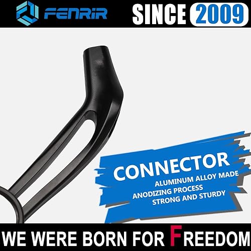 Miniatura 8 de FENRIR CNC aleación de aluminio negro espejo lateral espejo retrovisor universal antirreflejo vibración resistente para M10M8 aventura estándar