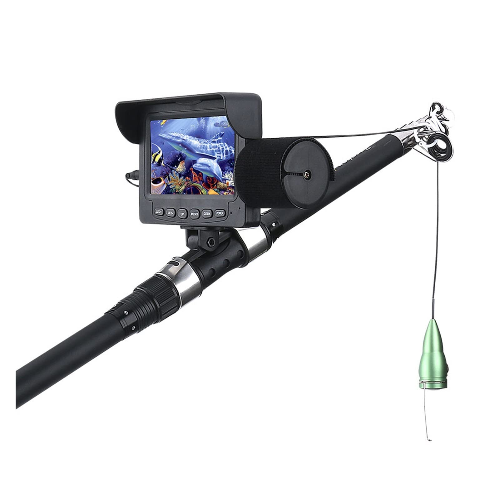 1. 5m 1000TVL. Fisher Fisher Podwodny Kamera Fishing 4.3" LCD Monitor 6szt 1 W. biały PROWADZONY Kamera Night Vision do połowów,Długotrwały Akumulator(White LED 30m Cable)