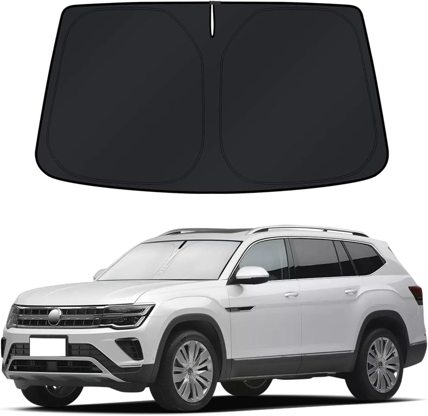 Car Sun Shade for 2018-2024 2025 Volkswagen Atlas Accessories Windshield Sunshade Cover Front Window Shade Custom Fit Atlas Cross Sport Sun Visor Protector Foldable Blocks UV Rays Car Sun Shade for 2018-2024 2025 Volkswagen Atlas Accessories Windshield Sunshade Cover Front Window Shade Custom Fit Atlas Cross Sport Sun Visor Protector Foldable Blocks UV Rays