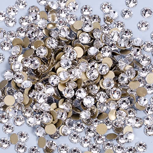 Image of Rhinestones 16 Cut Non Hotfix Flatback Rhinestones for Crafts Glass Nail rhinestones Nail Gems Crystals Rhinestones for Makeup Bags Shoes Decoration DIY(SS30,288pcs,Clear)