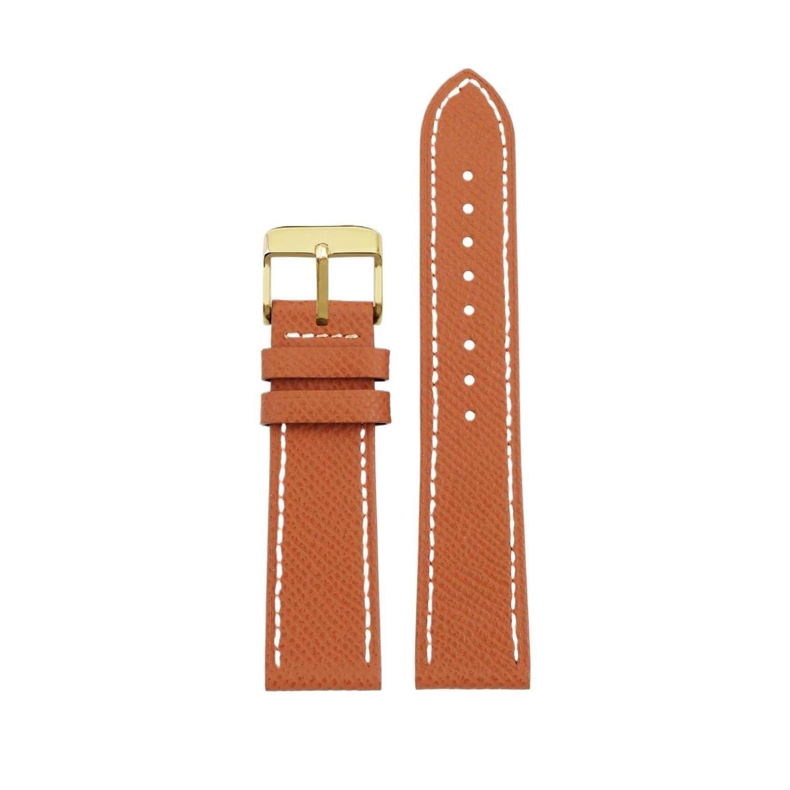 Compatible con la correa de reloj de cuero de vaca Cartier Santos Dumont London Series compatible con la correa con estampado de palma Tissot