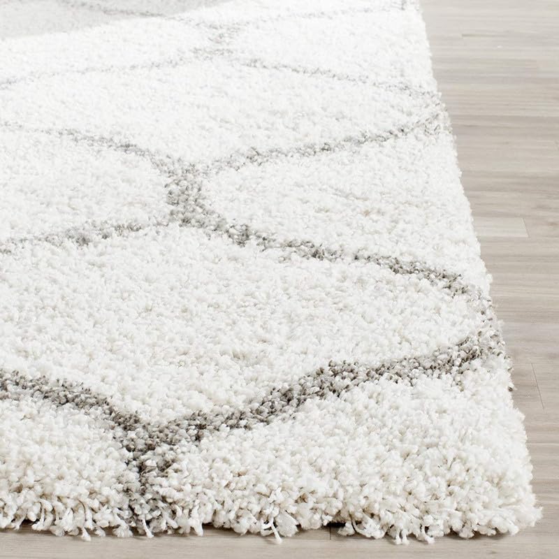 Image of Shaggy Area Rug for Living Room and Bedroom 12X15 FT Soft Plush Floor Carpet with Fluffy Texture, Modern Decorative Rug,Bedside and Indoor Spaces,Ivory-Grey-MORACCAN