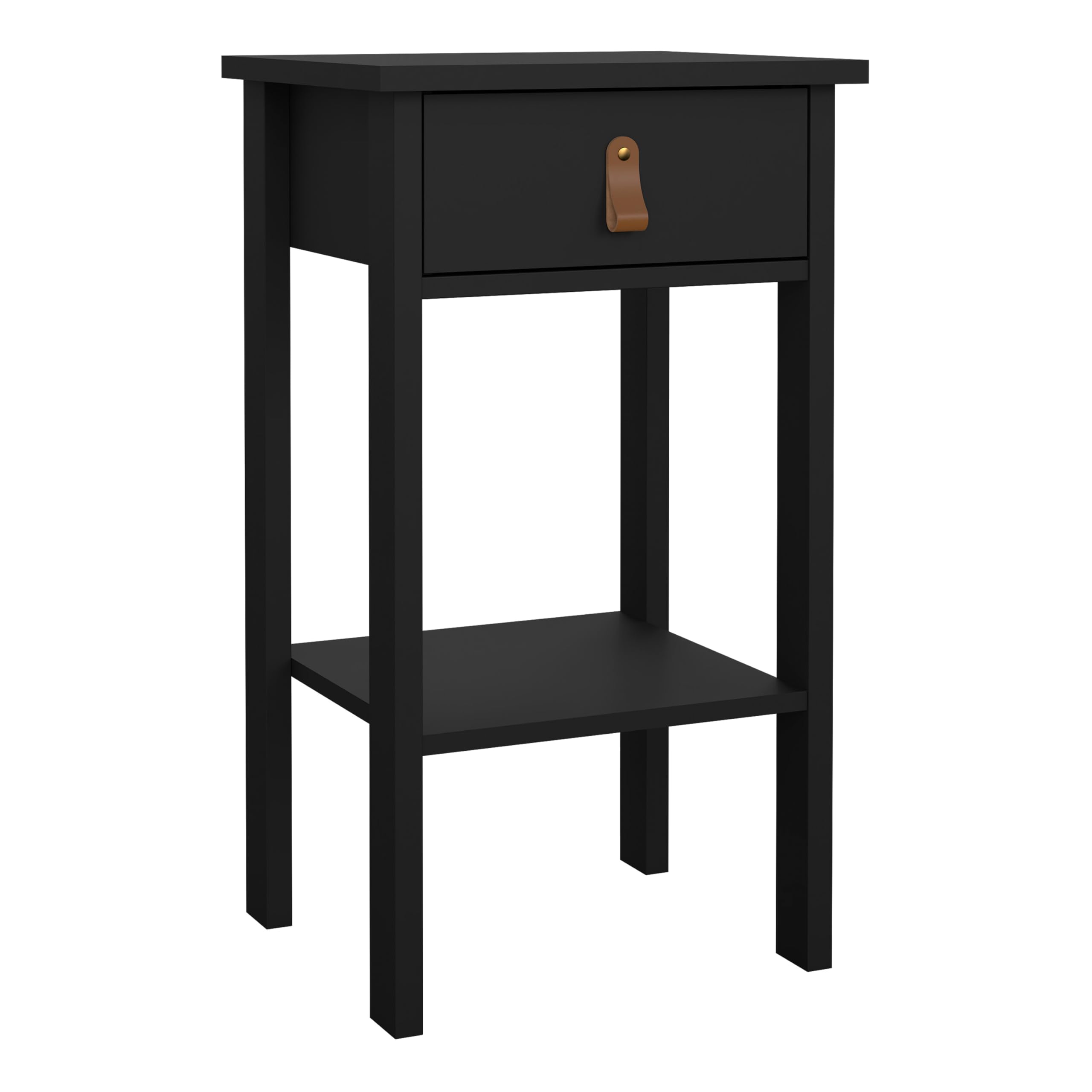 Furniture To Go Barcelona Bedside Table with 1 Drawers in Black