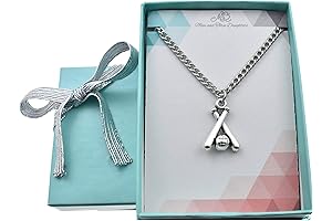 Kendra Scott Sterling Silver Baseball Necklace on Stainless Steel Curb Chain