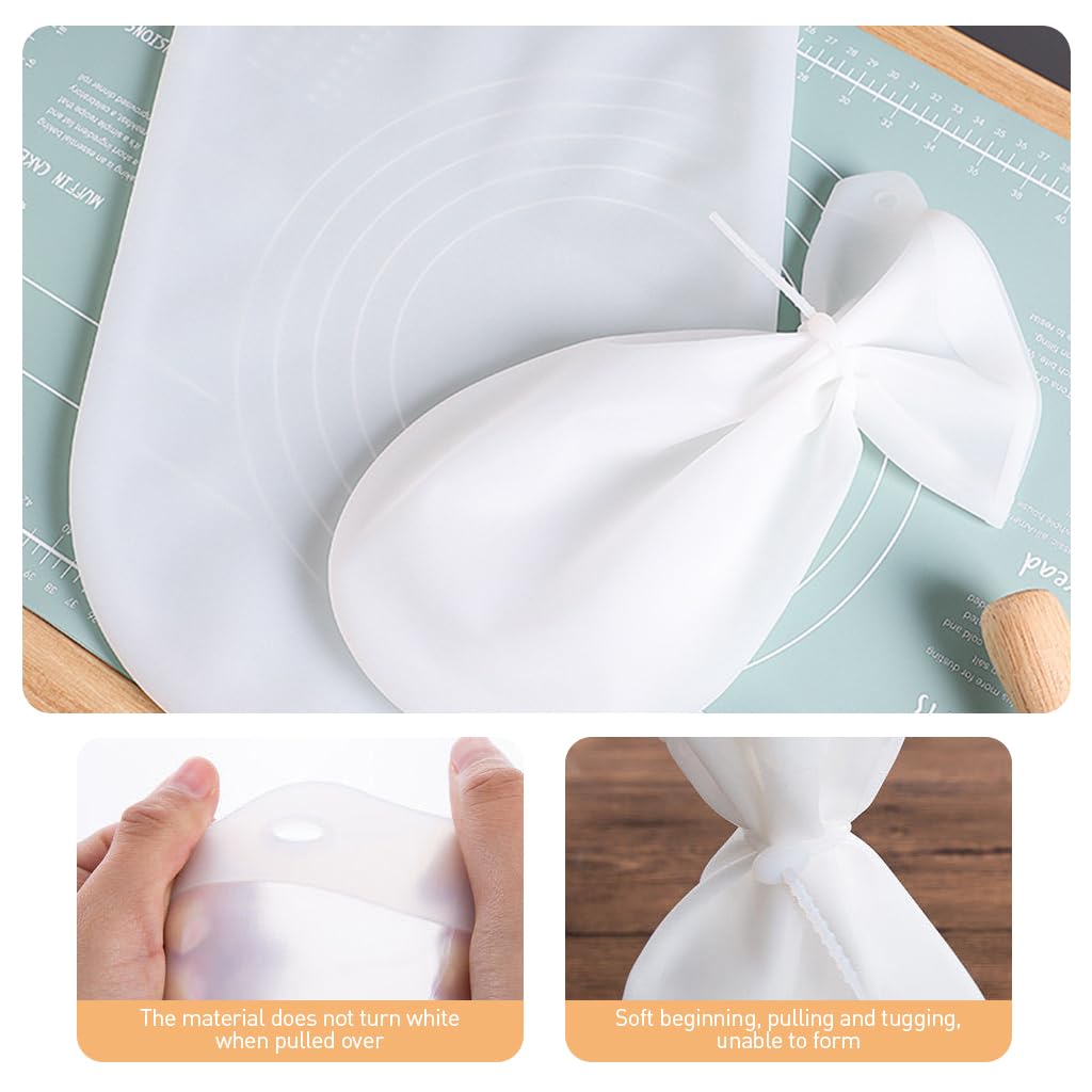 HASTHIP® 2Pack Silicon Atta Kneading Dough Maker Bag, Silicone Preservation Magic Kneading Bag For Mixer for Bread, Pastry, Pizza & Tortilla Flour-Mixing, BPA Free Multifunctional Cooking Tool 4