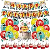 Hanjiejie Phineas Ferb birthday party supplies,Phineas Ferb party including cake caps, cupcake caps, flags, Latex Balloons, It is very suitable for boy's and girl themed birthday party supplies.