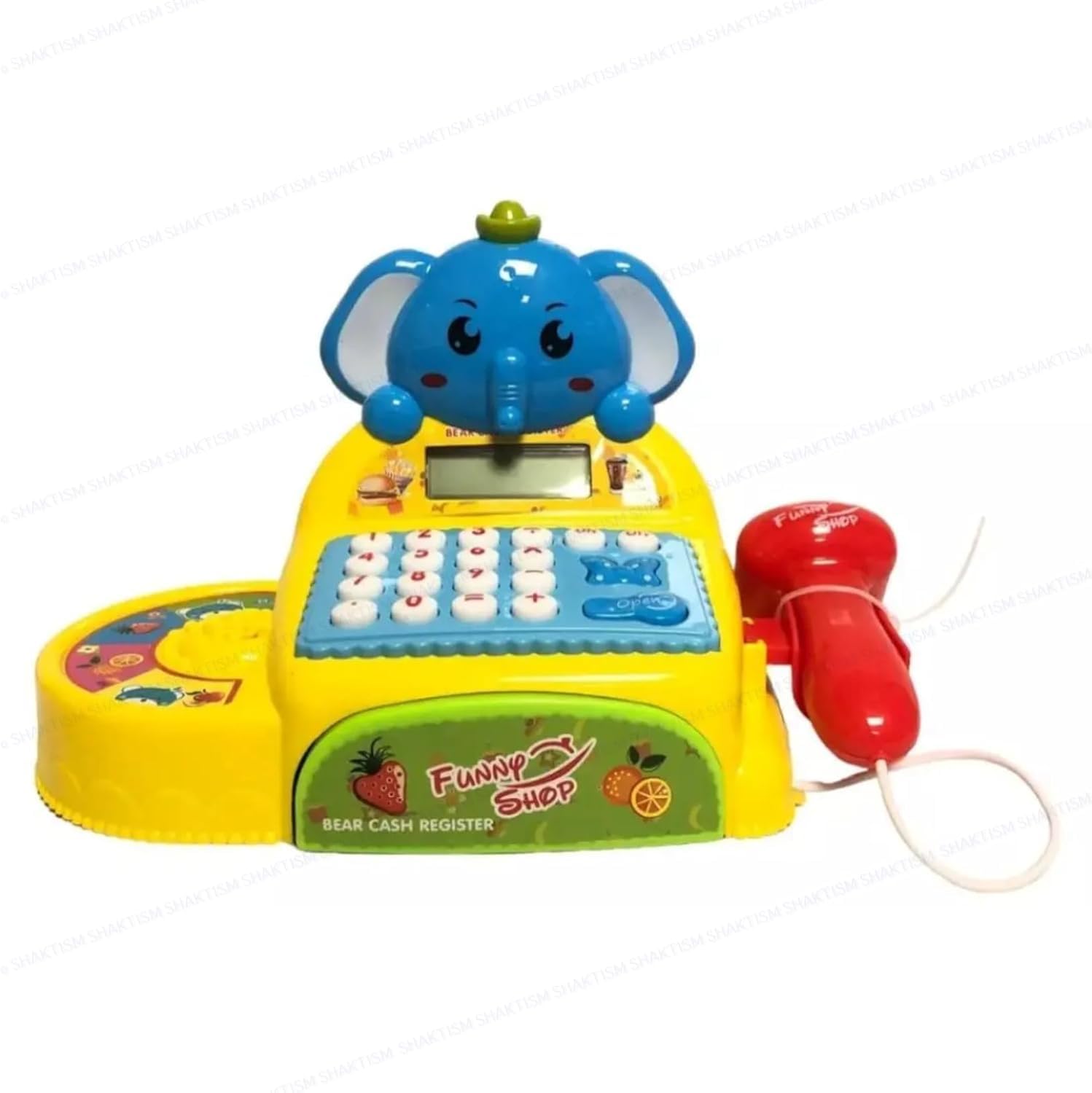 Elephant Cash Register Toy | Barcode Scanner, Calculator & Pretend Play Shopping Set | Interactive Educational Role Play Toy for Boys & Girls (3+ Years)-image-3