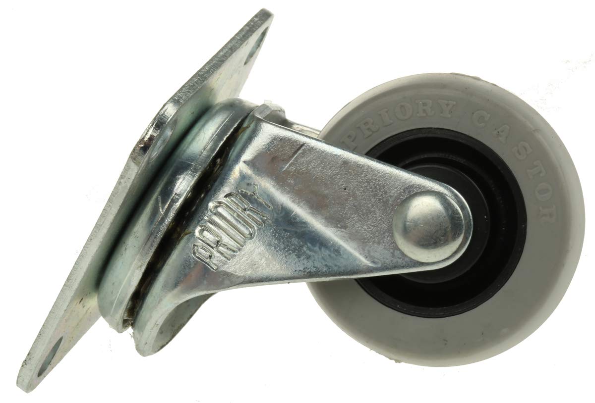 RS PRO, Swivel bearing swivel castor, wheel diameter 41 mm, 16 kg, Ges H. 57 mm, wheel B. 17 mm, 51 x 51 mm, plate, rubber material, pack of 4