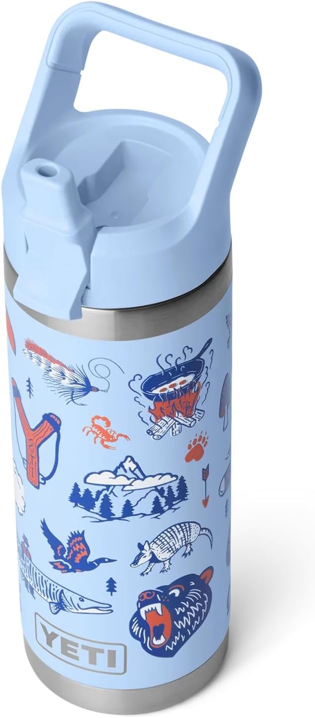 YETI Rambler 18 oz (532 ml) Water Bottle with Straw Cap, Riverhead Red — image 1