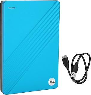 80GB to 1TB Portable External Hard Drive HDD, USB 3.0 Ultra Slim External Solid State Drive, 5Gbps High Speed Portable SSD for PC, Laptop, Mac, Computer Data Storage and Transfer (Blue)