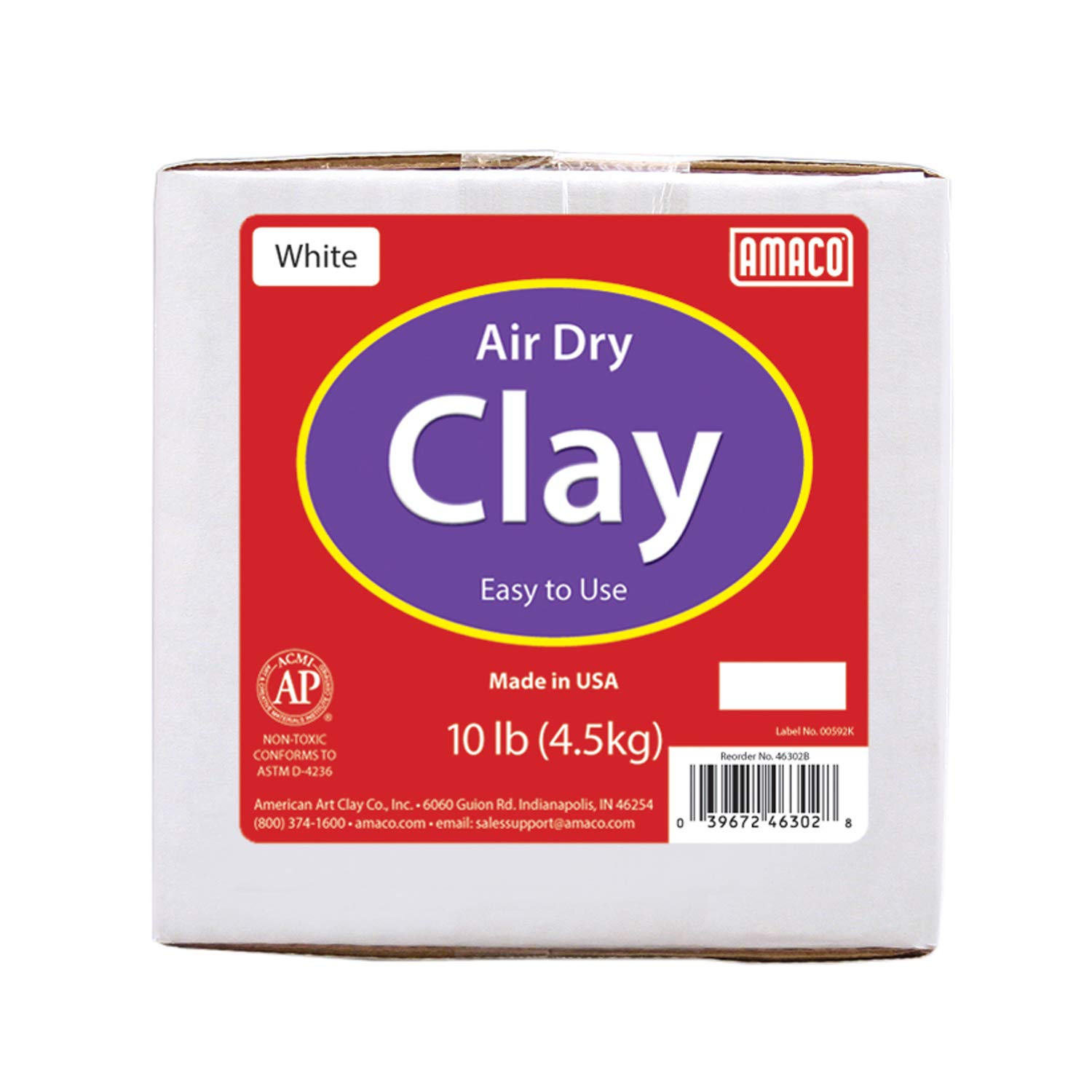 Photo 1 of AMACO 4630-2B Air Dry Modeling Clay, 10-Pound, White