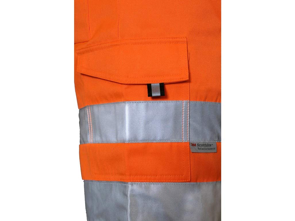 CXS Shorts de Travail Norwich, Shorts Haute visibilité, Pantalons de Travail Courts, Couleur Signal, Pantalons Haute visibilité avec Bandes réfléchissantes, en ISO 20471, 280 g/m2
