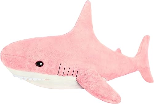 MUPI Almohada de peluche de tiburón de 23 pulgadas, almohada de tiburón de peluche, tiburón de juguete, tiburón de peluche, gran peluche, muñeco de