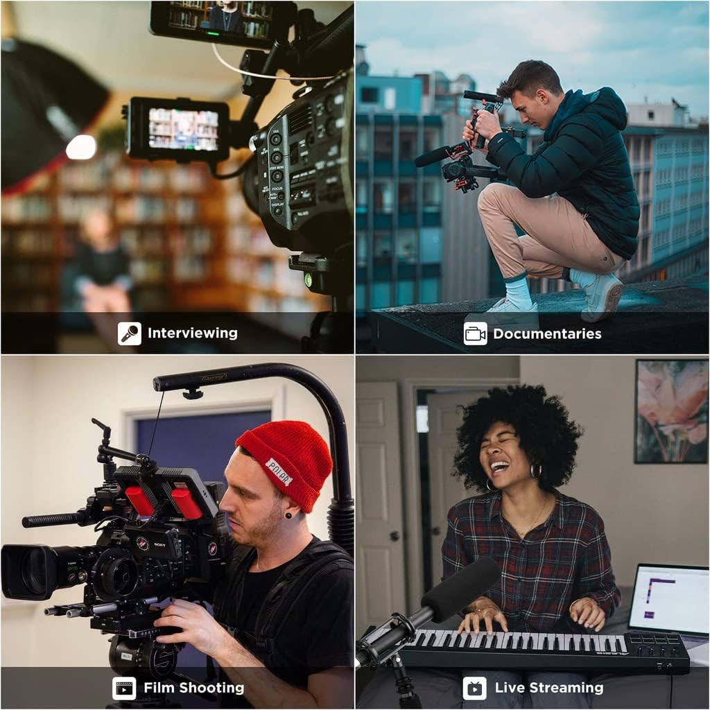 BOYA XLR Microphone, Shotgun Microphone BY-BM6060 with Shockmount Windscreen Mic for Camera DSLR External Condenser Professional Microphones for Video Interview ENG Film - Image 7