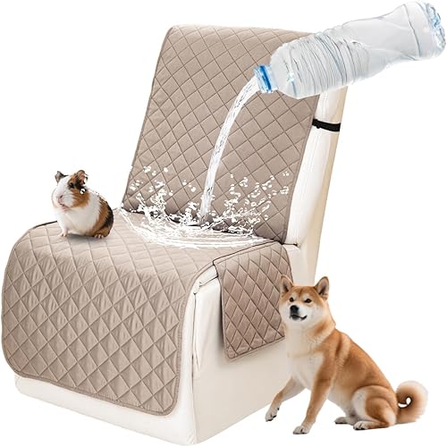 Miniatura 30 de Fundas impermeables para sofá reclinable seccional en forma de L, funda para sofá seccional reclinable de 7 piezas, antideslizante, lavable, juego