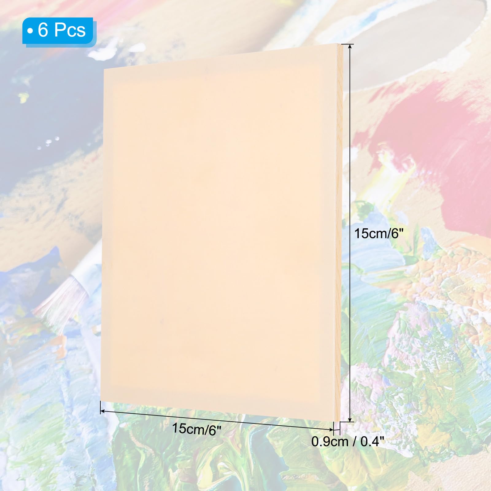 PATIKIL 6 x 6 Inch Wood Panel Board - Image 2