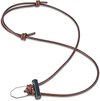 Vista 7 de Collar de cerámica para iniciador de fuego, cordón de cuero FNL