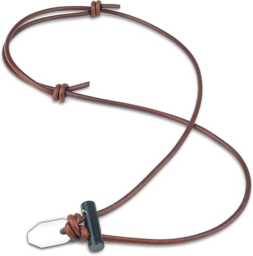 Collar de cerámica para iniciador de fuego, cordón de cuero FNL