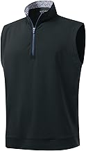 M MAELREG Men's Golf Vest Dry Fit Moisture Wicking Performance Sports Sleeveless Mens Lightweight Vest Pullover Quarter Zip