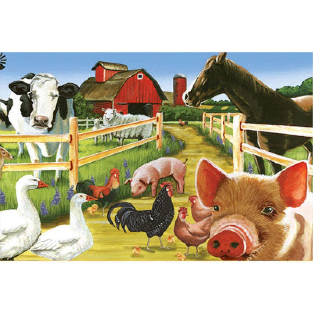 Diamant peinture bricolage mosaïque animaux dessin animé toile 40 * 55 cm