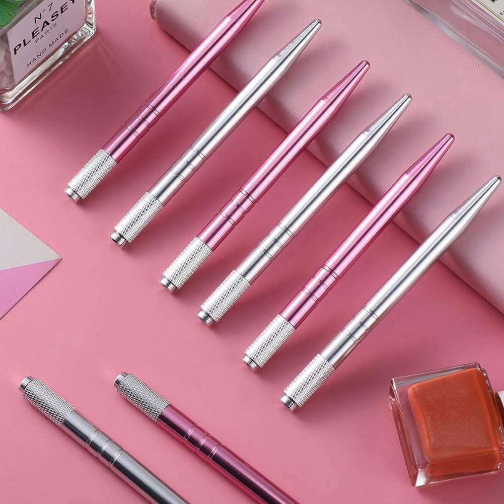 50 Stück Microblading-Stifte, Manuelle Augenbrauenstifte, Microblading-Zubehör, Microblading-Handwerkzeuge Aus Aluminium für Kosmetik, Einfach zu Verwenden A