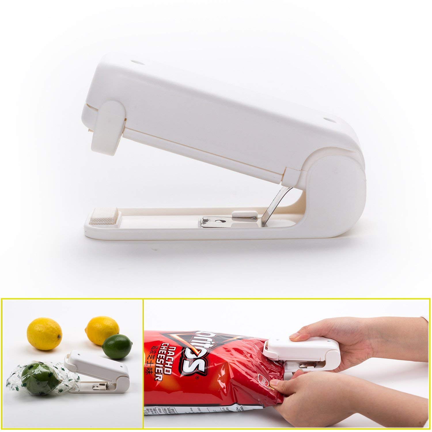 Portable Mini Bag Sealer-Heat Press Machine for Sealing, White