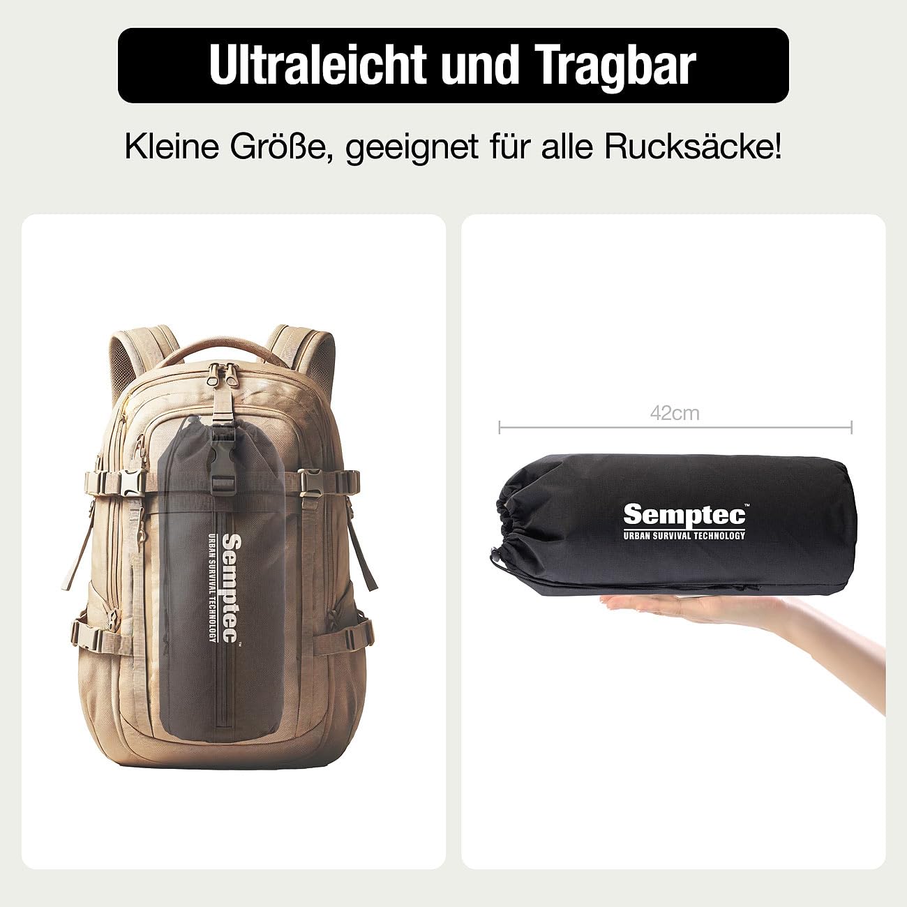 Semptec Urban Survival Technology Campingbett Feldbett 2er-Set 192x70x17cm 120kg Tragkraft klappbar