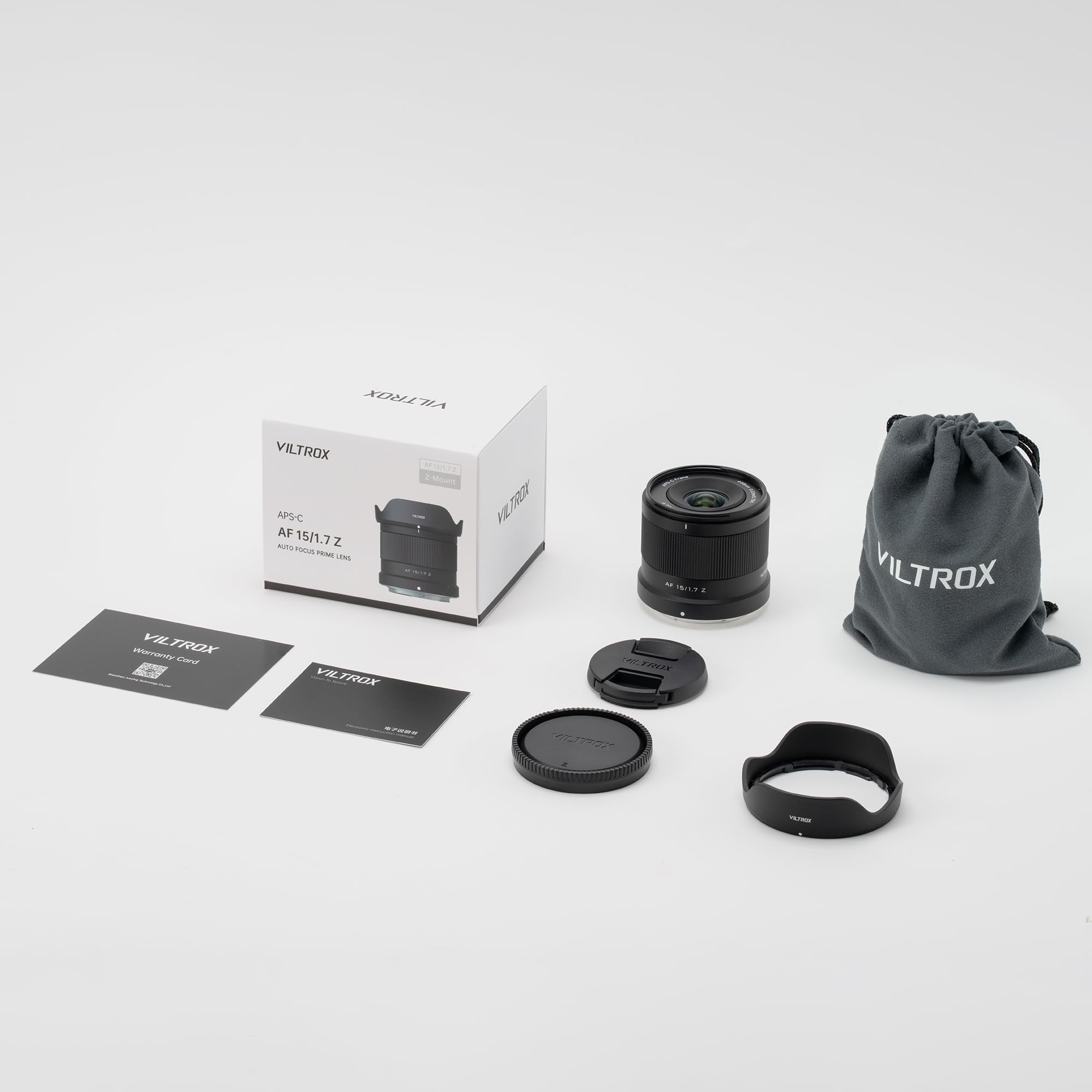 VILTROX Obiektyw aparatu AF 15 mm F1.7 APS-C Auto Focus szeroki kąt duża przysłona lekka (do Nikon Z)